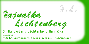 hajnalka lichtenberg business card
